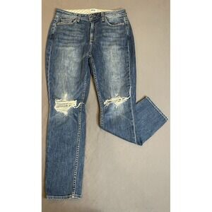 PAIGE Carter Slim Distressed Jeans Womens Size 29 Mid Rise Medium Wash